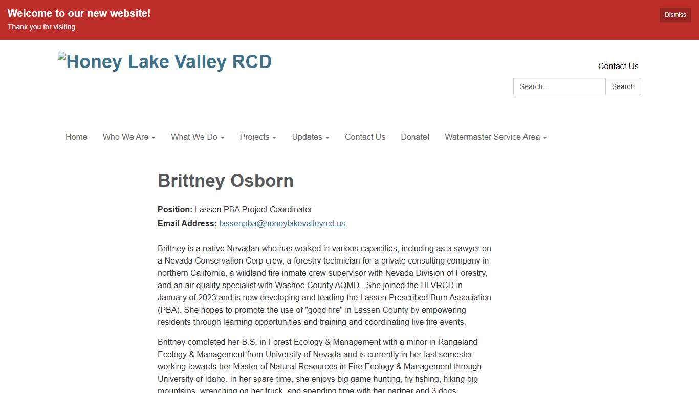 Brittney Osborn  - Honey Lake Valley RCD
