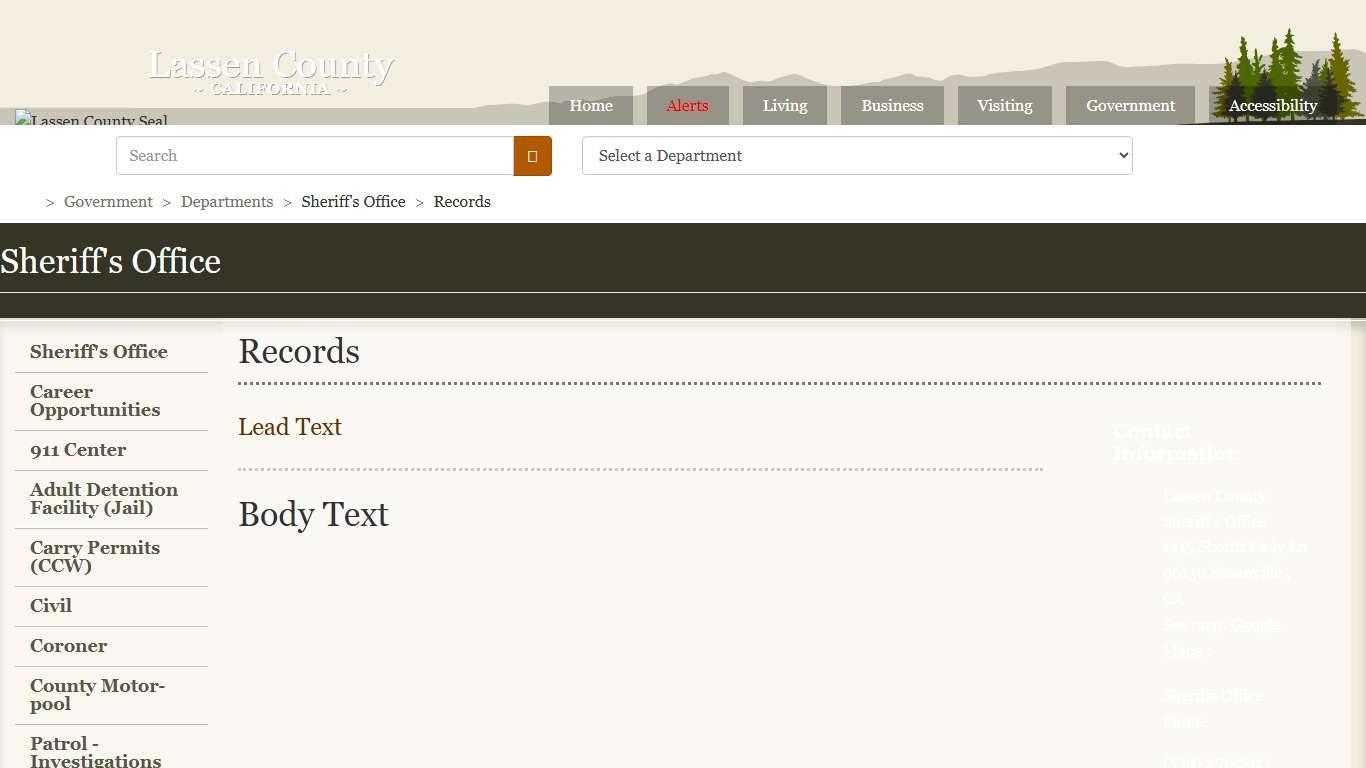 Records Lassen County