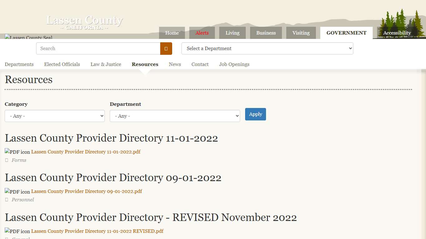 Resources Lassen County
